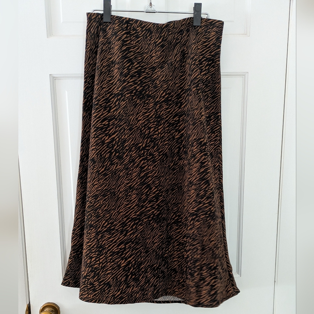 Rachel Zoe Animal Print Midi Skirt
